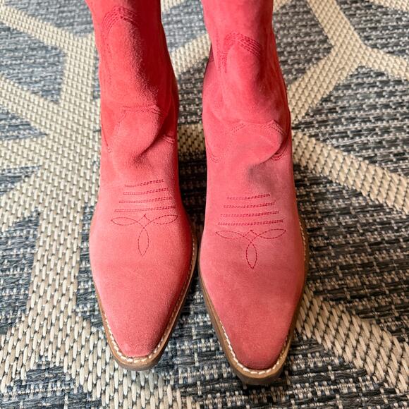 Dingo Thunder Road Red Tall Leather Western Boot Womens Size 7.5M - Picture 5 of 8